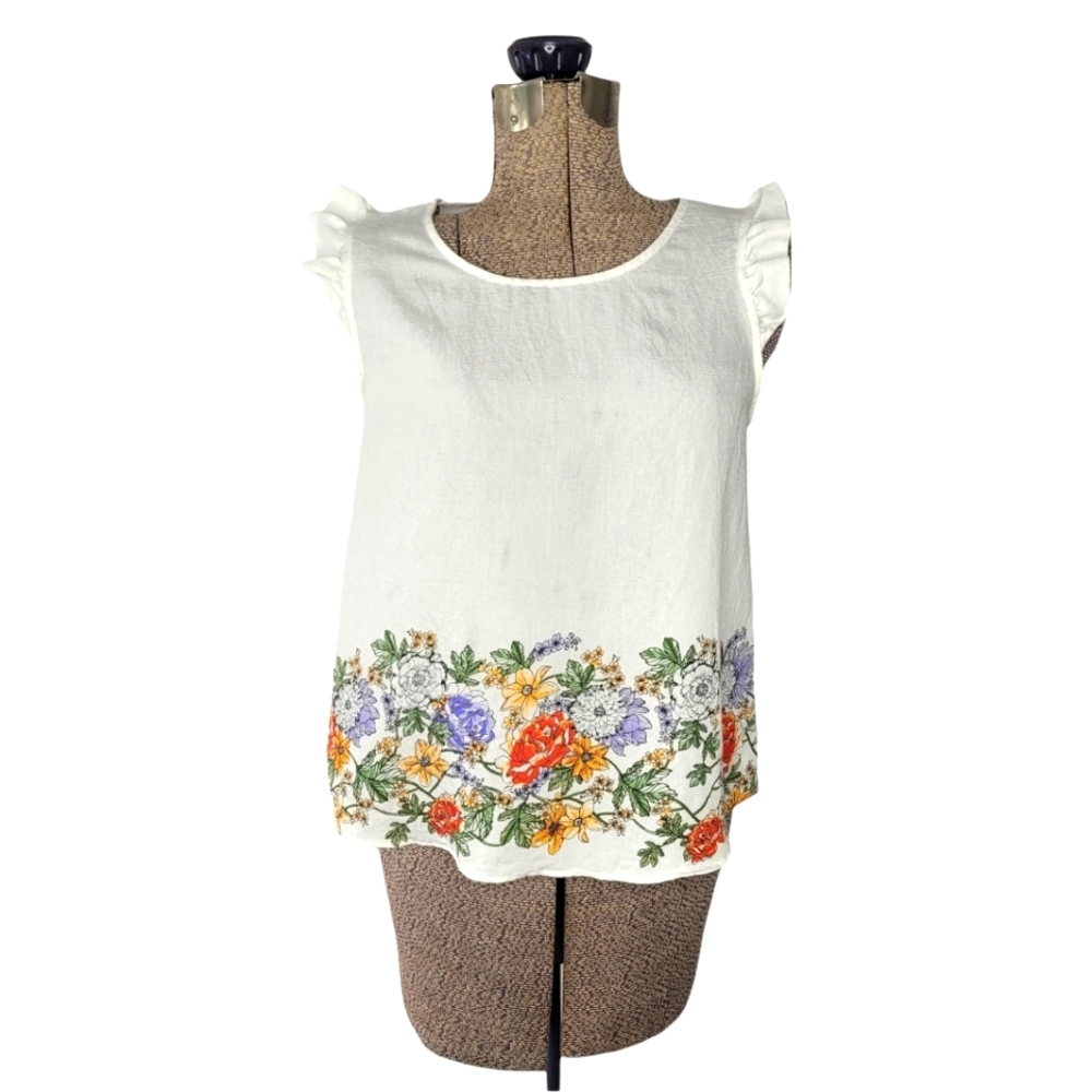 Blu Pepper floral top size medium